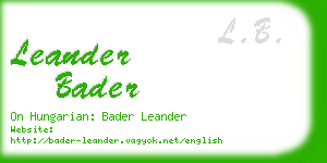 leander bader business card